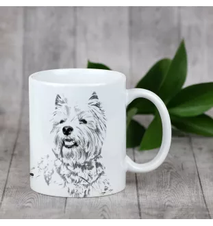 West Highland White Terrier, Weißer Hochlandterrier, Westie - Tasse mit Hund, fröhliche Tasse für Hundeliebhaber, personalisiertes Geschenk der Marke Art-Dog