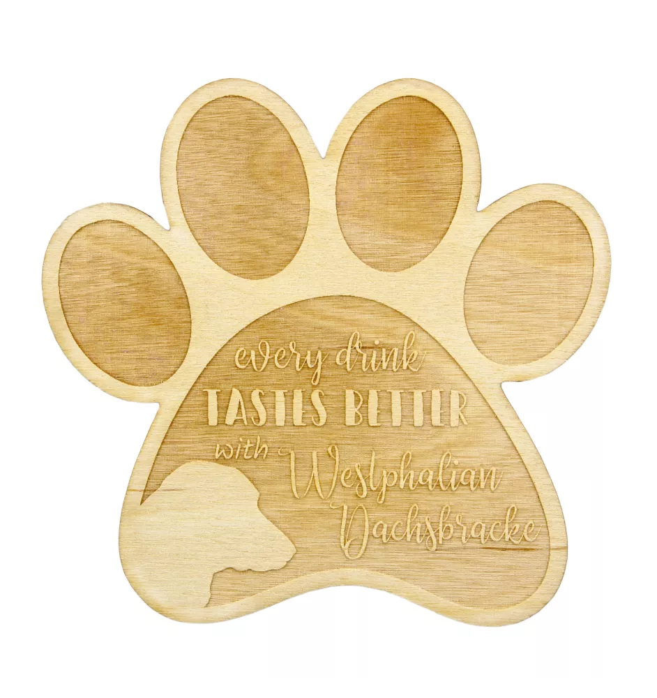 Basset de Westphalie, Westphalian Dachsbracke - Sous-verre mug, sous-verre gravé avec chien, cadeau pour amoureux des chiens par la marque Art-Dog