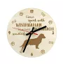 Westphalian Dachsbracke,  Westphalian Hound - clock with a dog, wooden clock, wall clock for dog lovers, clock for desk and shelf, Art-Dog