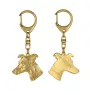 Whippet - Gilded key ring with dog in gift box, handbag decoration, luxury accessory by Art-Dog brand