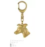 Whippet, Kleiner Englischer Windhund - Vergoldeter Schlüsselanhänger mit Hund in Geschenkbox, Handtaschen-Dekoration, Luxus-Accessoire der Marke Art-Dog