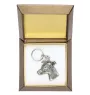 Whippet, Kleiner Englischer Windhund - Versilberter Anhänger mit einem Hund in einer dekorativen Box, Handtaschenschmuck, Rucksackanhänger der Marke Art-Dog