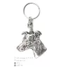 Whippet, Kleiner Englischer Windhund - Versilberter Anhänger mit einem Hund in einer dekorativen Box, Handtaschenschmuck, Rucksackanhänger der Marke Art-Dog