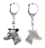 Whippet - Silver-plated key ring with a dog in a gift box, handbag decoration, backpack pendant by Art-Dog brand
