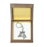 Whippet - Silver-plated key ring with a dog in a gift box, handbag decoration, backpack pendant by Art-Dog brand