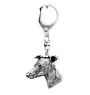 Whippet - Silver-plated key ring with a dog in a gift box, handbag decoration, backpack pendant by Art-Dog brand