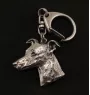 Whippet, Kleiner Englischer Windhund - Versilberter Schlüsselanhänger mit Hund in einer Geschenkbox, Handtaschenschmuck, Rucksackanhänger der Marke Art-Dog