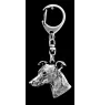 Whippet - Silver-plated key ring with a dog in a gift box, handbag decoration, backpack pendant by Art-Dog brand
