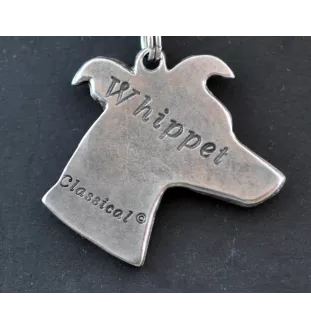 Whippet - Necklace with dog, silver-plated pendant for dog fan, unique jewelry by Art-Dog brand