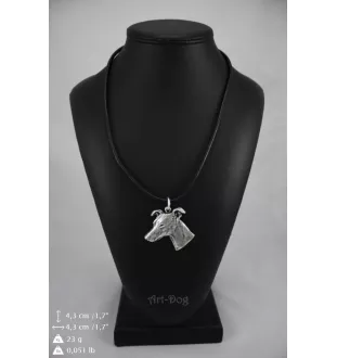 Whippet, Kleiner Englischer Windhund - Halskette mit Hund, versilberter Anhänger für Hundefans, einzigartiger Schmuck der Marke Art-Dog