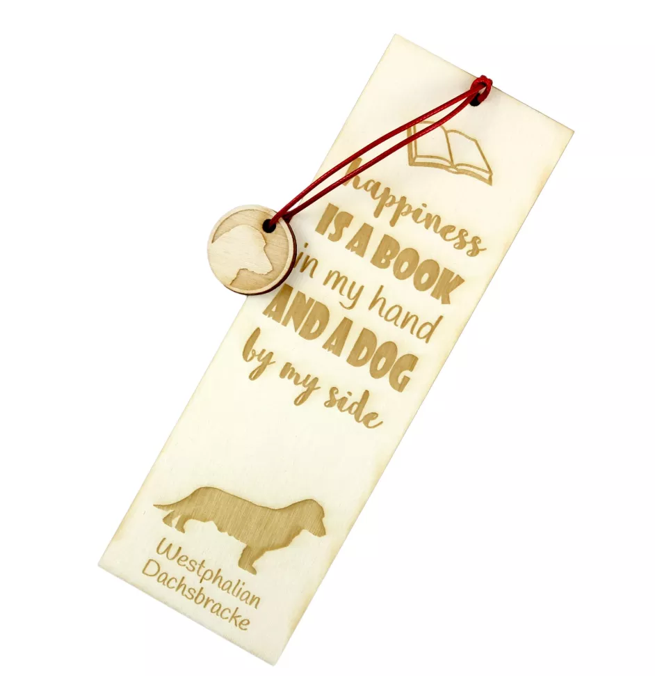 Westphalian Dachsbracke,  Westphalian Hound - dog bookmark, personalized bookmark, dog gadget for Art-Dog brand readers