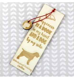 Griffon Korthals, Griffon d'arrêt à poil dur Korthals - marque-page pour livre avec chien, marque-page personnalisé, accessoire canin pour les lecteurs de la marque Art-Dog