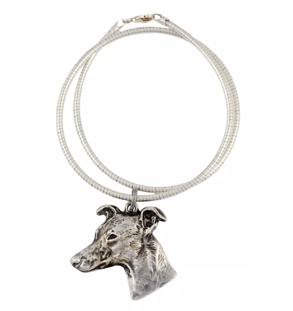 Whippet, Kleiner Englischer Windhund - Hundehalsband, einzigartiger Schmuck für den Hundefan, einzigartiger Kreuzotter-Anhänger der Marke Art-Dog