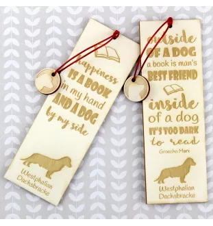 Basset de Westphalie, Westphalian Dachsbracke - marque-page pour livre avec chien, marque-page personnalisé, accessoire canin pour les lecteurs de la marque Art-Dog