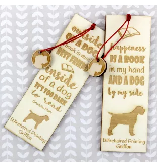 Griffon Korthals, Griffon d'arrêt à poil dur Korthals - marque-page pour livre avec chien, marque-page personnalisé, accessoire canin pour les lecteurs de la marque Art-Dog