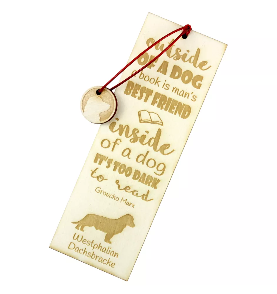Westfalski gończy krótkonożny zakładka do książki outside Art-Dog