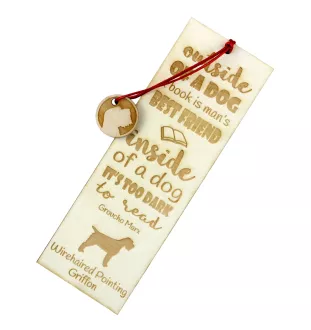 Griffon Korthals, Französischer Rauhhaariger Vorstehhund  - Lesezeichen mit Hund, personalisiertes Lesezeichen, Geschenk für Bücherwurm von der Marke Art-Dog