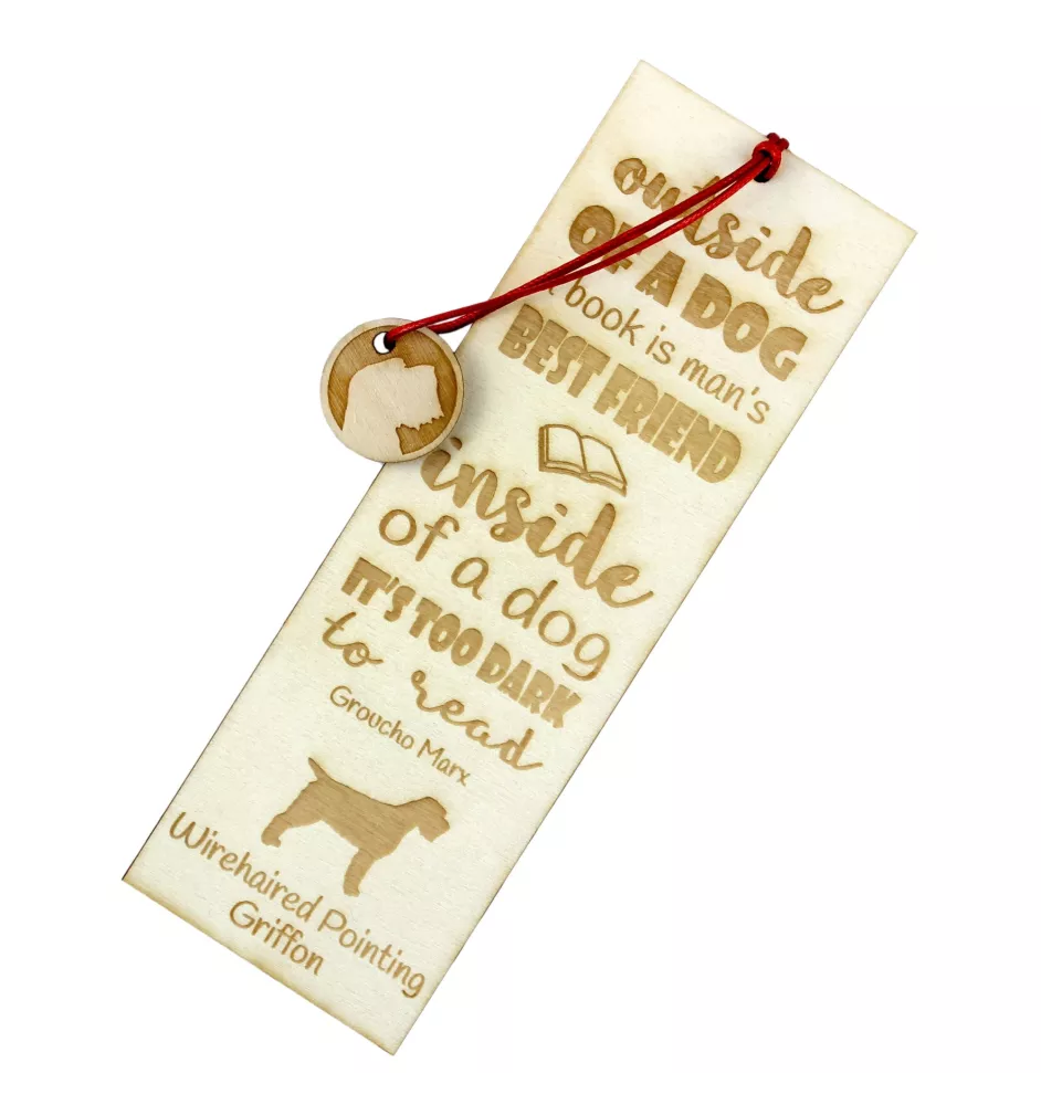 Griffon Korthals, Französischer Rauhhaariger Vorstehhund  - Lesezeichen mit Hund, personalisiertes Lesezeichen, Geschenk für Bücherwurm von der Marke Art-Dog