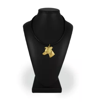 Whippet - Dog necklace, gold-plated pendant for dog fan, unique jewellery by Art-Dog brand