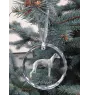Whippet - crystal bauble with a photo, dog photo in crystal, personalized Christmas tree ornament by Art-Dog brand