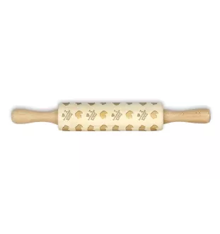 Wirehaired Pointing Griffon, Korthals Griffon - small rolling pin with a dog pattern, a rolling pin for children's dough, decorating ceramic clay by Art-Dog brand
