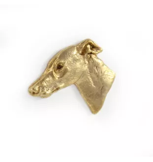 Whippet - Dog brooch in decorative box, elegant gold-plated pin, Art-Dog brand jacket pin