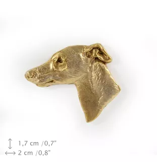 Whippet pin pozłocony w pudełku Art-Dog