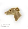 Whippet - Dog brooch in decorative box, elegant gold-plated pin, Art-Dog brand jacket pin