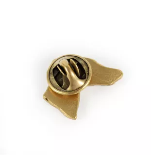 Whippet - Dog brooch in decorative box, elegant gold-plated pin, Art-Dog brand jacket pin