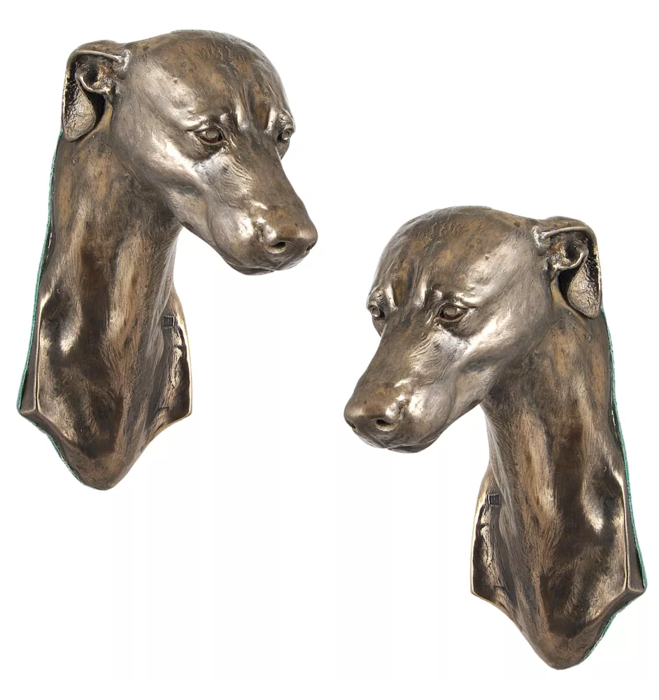 Whippet, Kleiner Englischer Windhund - Hundestatue, hängende Büste, einzigartige Dekoration für Hundeliebhaber der Marke Art-Dog