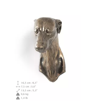 Whippet - Dog statue, hanging bust, unique decoration for dog lover by Art-Dog brand