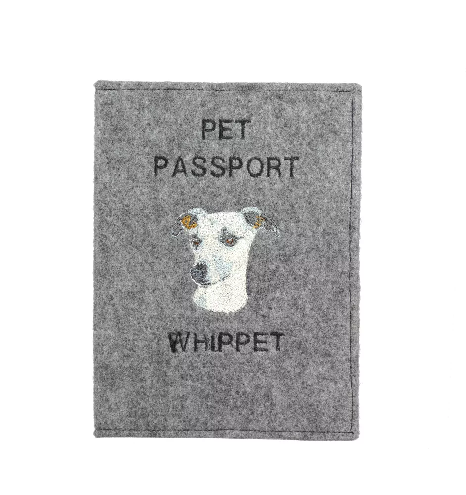 Whippet - Dog passport case, document case, gift for the traveller from the Art-Dog brand