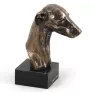 Whippet, Kleiner Englischer Windhund - Hundestatue, Büste auf Steinsockel, Skulptur, Trophäe für Hundeausstellung der Marke Art-Dog