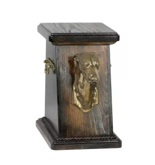 Whippet urna drewniana z psem Art-Dog