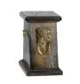 Whippet - urn for dog ashes, elegant urn with a statue, commemorative urn with a bust of a dog by Art-Dog brand