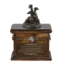 Whippet - urn for dog ashes, urn with a statuette, personalized urn for dog ashes by Art-Dog brand