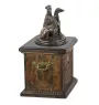 Whippet - urn for dog ashes, urn with a statuette, personalized urn for dog ashes by Art-Dog brand