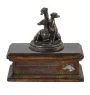 Whippet - urn for dog ashes, personalized urn with a statue, wooden urn with a dog by Art-Dog brand