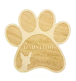 Xoloitzcuintle, Xolo, Chien nu mexicain, Chien nu du Mexique - Sous-verre mug, sous-verre gravé avec chien, cadeau pour amoureux des chiens par la marque Art-Dog