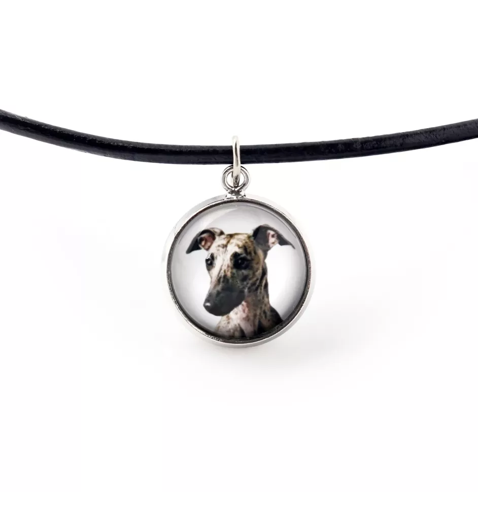 Whippet, Kleiner Englischer Windhund - Halskette mit Anhänger mit Ihrem Foto, handgefertigt, handgefertigter Schmuck der Marke Art-Dog