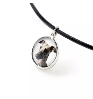 Whippet, Kleiner Englischer Windhund - Halskette mit Anhänger mit Ihrem Foto, handgefertigt, handgefertigter Schmuck der Marke Art-Dog