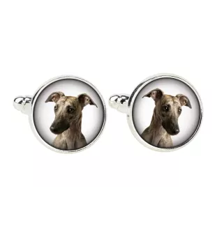 Whippet spinka do mankietów w pudełku ze zdjęciem Art-Dog