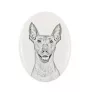 Mexikanischer Nackthund, Xoloitzcuintle, Xolo, Tepeizeuintli - Gedenktafel mit einem Foto eines Hundes, Grabplatte mit Druck, personalisierte ovale Platte der Marke Art-Dog