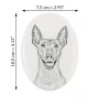 Mexikanischer Nackthund, Xoloitzcuintle, Xolo, Tepeizeuintli - Gedenktafel mit einem Foto eines Hundes, Grabplatte mit Druck, personalisierte ovale Platte der Marke Art-Dog