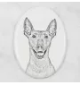 Mexikanischer Nackthund, Xoloitzcuintle, Xolo, Tepeizeuintli - Gedenktafel mit einem Foto eines Hundes, Grabplatte mit Druck, personalisierte ovale Platte der Marke Art-Dog