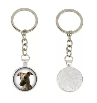 Whippet, Lévrier whippet - porte-clés dans une boîte, photo personnelle, porte-clés de la marque Art-Dog