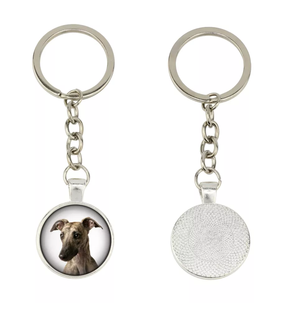 Whippet - keychain in a box, own photo, keychain pendant from Art-Dog brand