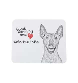Xoloitzcuintle, Xolo, Chien nu mexicain, Chien nu du Mexique - tapis de souris personnalisé avec impression, tapis de souris personnalisé avec chien, accessoire unique pour employé de bureau de la mar