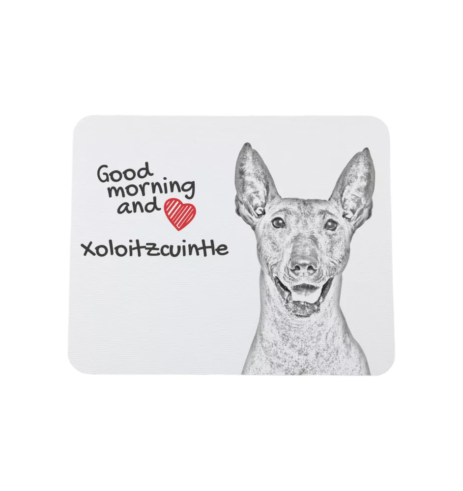 Mexikanischer Nackthund, Xoloitzcuintle, Xolo, Tepeizeuintli - Mauspad mit Druck, personalisiertes Mauspad mit Hund, einzigartiges Gadget für Büroangestellte von Art-Dog.
