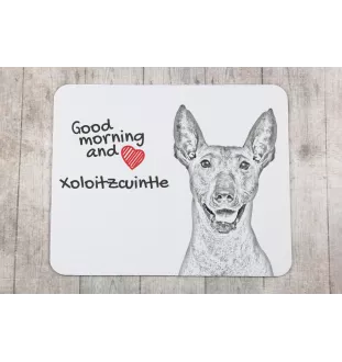 Mexikanischer Nackthund, Xoloitzcuintle, Xolo, Tepeizeuintli - Mauspad mit Druck, personalisiertes Mauspad mit Hund, einzigartiges Gadget für Büroangestellte von Art-Dog.